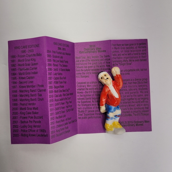 New 2015 Haydels King Cake Doll 610 Stompers Mardi Gras New Orleans, Louisiana - Picture 1 of 6